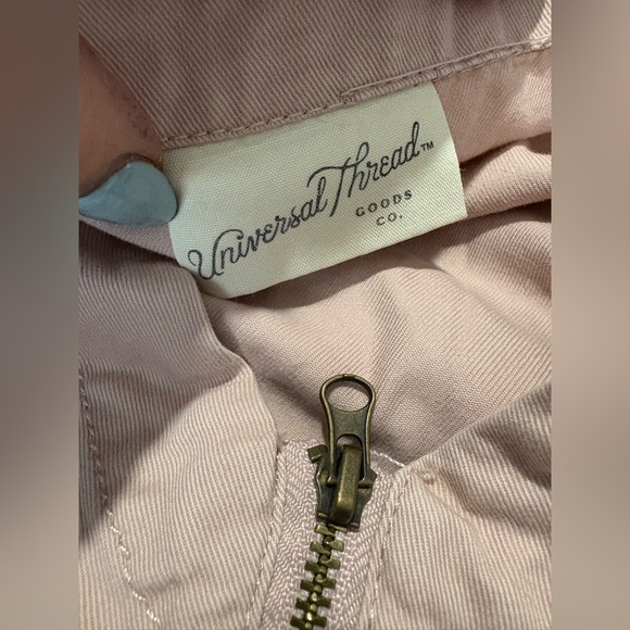 Universal Thread pink zipper front utility dress size medium denim - Picture 6 of 10